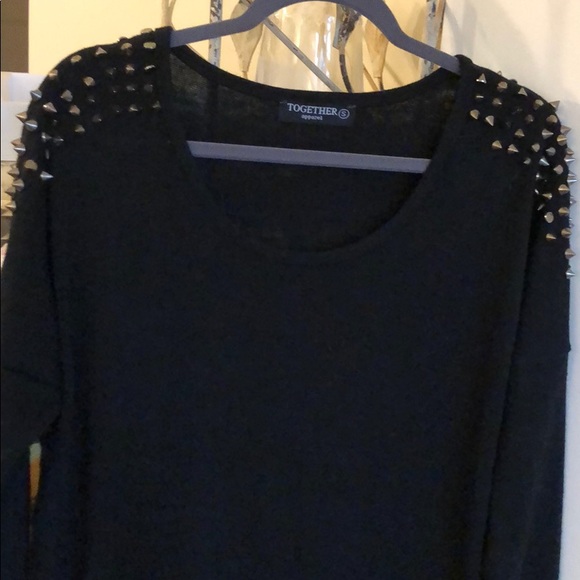 Black sweater with stud detail - Picture 3 of 3